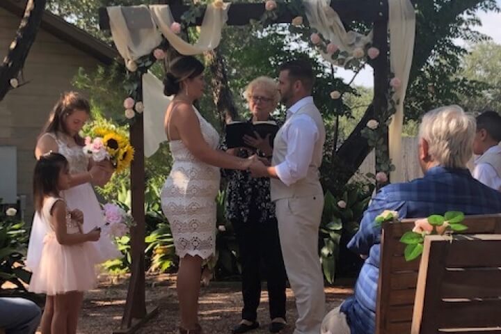 Nancy Woods wedding officiant Texas